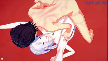 Preview 2 of Unskinny Shero - Emilia and Rem and Subaru Natsuki intense sex. - Re:Zero Hentai