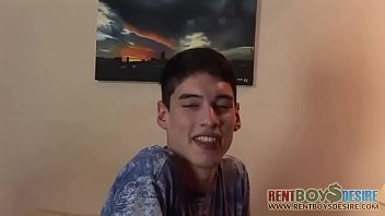 Preview 1 of Wife Boobs Milking - Smiley twink gets stroked and poked