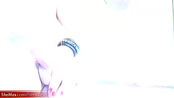 Preview 2 of Horse Porenxxxx - Shegirl with small tits oils up her shedick and tugs it hard