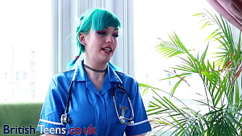 Preview 1 of Wwwcom Sexse Vedios - Blue Haired Alternative Nurse Takes Care Of Your Cock In An Appointment