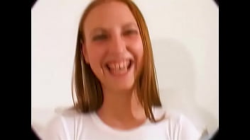 Preview 3 of Sex Fist Bar - CAMI Cute 18 YO Gives Her First Blowjob On Camera and Gets Face Full of Cum
