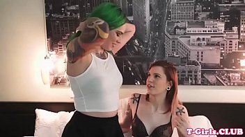 Preview 1 of Touch And Feel Part 5 - Tgirl fucking babe before handjob