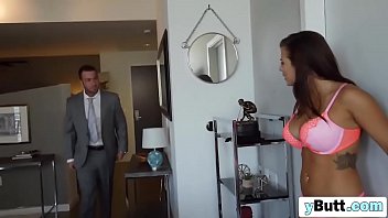 Preview 1 of Df6 Viedo - Two stunning booty and busty babes satisfying one guy