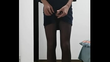 Preview 2 of Nx Vidio - sissy crossdresser jerked off in high heels and sexy dress
