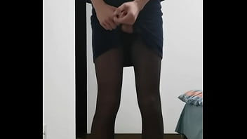 Preview 3 of Nx Vidio - sissy crossdresser jerked off in high heels and sexy dress
