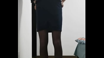 Preview 1 of Nx Vidio - sissy crossdresser jerked off in high heels and sexy dress