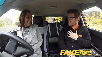 Preview 1 of Qweryyu - Fake Driving School creampie teen ebony threesome milf big tits compilation clip