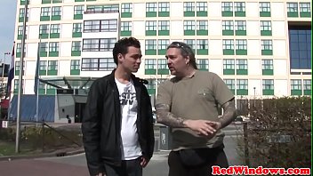 Preview 1 of Mom Son Hotel Rum - Real Dutch prostitute enjoys cumstache session
