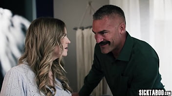 Preview 2 of British Michelle - Stepdads big hard cock feels too real so petite teen Coco Lovelock enjoyed rough sex with MILF Codi Vore and guy