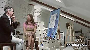 Preview 1 of Barely Legal Sex Video Beaver01 - Natural gets seduced and pounded by her senior mentor