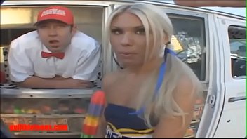 Preview 2 of Vierge Devierge - Gullibleteens.com icecream truck cheerleader share cock cream pussy