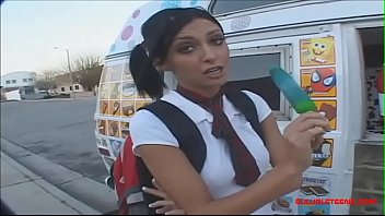 Preview 2 of Perawan Xxx Am - Gullibleteens.com icecream truck teen knee high white socks get dick creampie