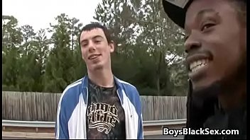 Preview 3 of Norwayn Bra Boob - Blacks On Boys - Rough Gay Interracial Nasty Fucking Video 04