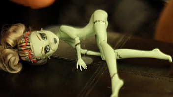 Preview 4 of Mistress Feeds Cum To Slave - Cumming twice on my sexy Frankie (Monster High) doll