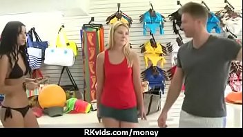 Preview 2 of Young Brother Rape Young Sister - Sexy exhibitionist GFs are paid cash for some public fucking 26