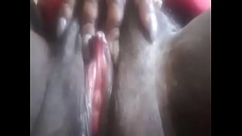 Preview 4 of Amateur Granny Home Video - Black bitch playing with her hairy pussy