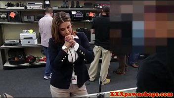 Preview 1 of Xxx Live Yng - Busty office MILF pawns her muff for cash