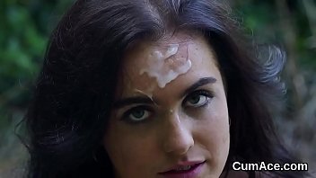 Preview 2 of Latino Ride Pov - Hot sex kitten gets cumshot on her face eating all the charge