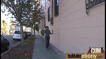 Preview 1 of Seduced American Teen On Webcam - Ebony in a huge bukkake 7