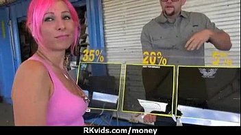 Preview 4 of Hot Step Son Mum Kitchen Sex - Hot sexy amateur babe needs a lift and takes cash 19
