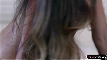Preview 2 of Ebony Pussy Humping Brutal - Asian shemale Venus Lux gives head and gets anal doggystyled