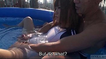 Preview 3 of Hyden Cham - Subtitled Japanese crossdresser Kaoru Oshima rooftop handjob