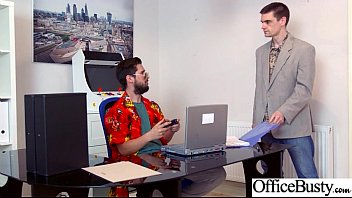 Preview 1 of Virgin Deflation Pink Pussy - (Cara Saint-Germain) Sexy Big Tits Office Girl Love Hard Sex clip-09