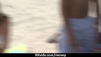 Preview 2 of French Retro Hairy - Slutty amateur babe is paid cash from some crazy public sex 26