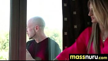 Preview 1 of Slap Choke Brutal Rough Bbc - Sexy Girl Nuru Massage and Fuck 4