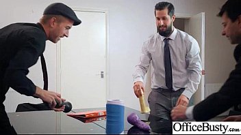 Preview 2 of Sekretere Brzrs - (Christina Shine) Girl With Round Big Tits In Hard Style Sex In Office clip-09