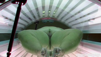 Preview 2 of Missionary Sex Scene - Beautiful Fatty MILF Cought in  Solarium