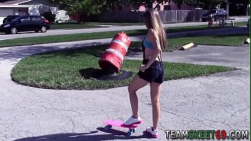 Preview 1 of Smoking Divas - Tiny teen gets plowed