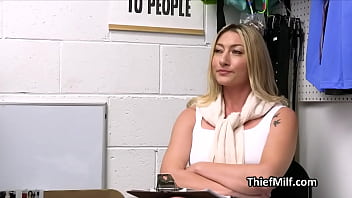 Preview 2 of Xxbef 2018 - Blonde cougar enjoys officers fat dick on the office desk