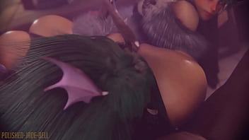 Preview 4 of New Best Video Yoga - Morrigan teniendo sexo lasico