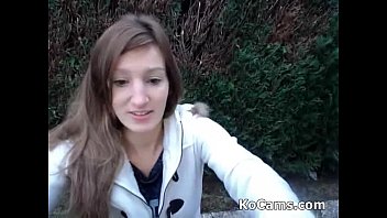 Preview 1 of Srx Vietsub Com - Teen brunette blowjob in garden