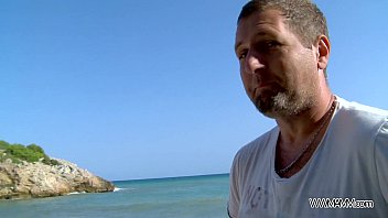 Preview 1 of Tonya Nancy - MyFirstPublic Busty gold-digger fucked hard on the beach and must swallow cum