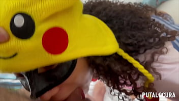Preview 2 of Diabi Xxx - PutaLocura - La an&oacute_nima culona Luna Dark se disfraza de Pikachu y traga lefa de Torbe