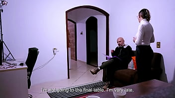 Preview 1 of Collefe Ouple - In debt she had sex with the owner of the house to pay the rent