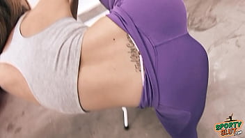 Preview 2 of Girt Rape - Amazing Ass on This Teen! Cameltoe,  Huge Nipples! G-string!