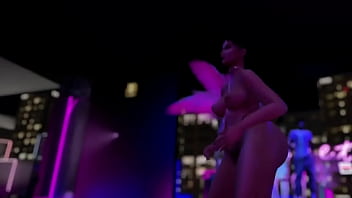 Preview 4 of Trandexual Chino - Exhibitionist in Microbikini Clubbing and Dancing