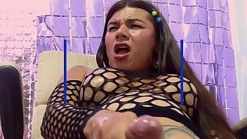 Preview 2 of Hazel Uk - TS Angelique Monroe - Orgasm Face Compilation