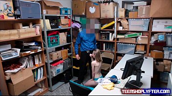 Preview 3 of Nose Ded - Skinny teen shoplyfter Catarina Petrov sob and slob knob