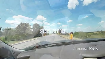 Preview 1 of Abeller Danger - Bare Foot hitchhiker Fist Squirt Pee in my Car ?#fisting #squirting #pee