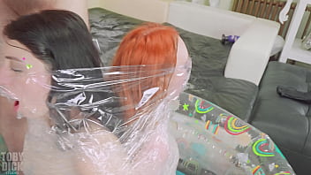 Preview 3 of Www Xxvideos Assam 14yers - WRAPPED ANAL PISS SPEW Rimming Whores Nemesi and Petite Pixie Bell get FUCKING MESSY
