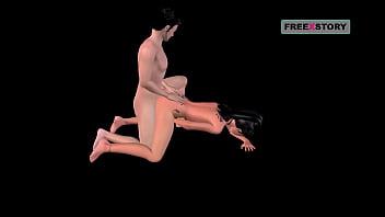 Preview 1 of Olya Perdolia - Animated porn video of a Japanese man fucking Indian Bhabhi in Doggy position while she is rubbing her pussy then they both did mutual masturbation