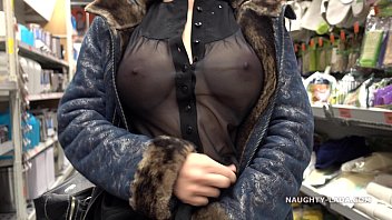 Preview 2 of Viaeo X - My transparent shirt,  pantyhose and upskirt flashing