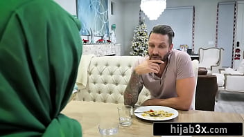 Preview 1 of Carlie Devlii - Middle-Eastern Babe Keeps Her Hijab On While Fucking Friend&#039_s Dad