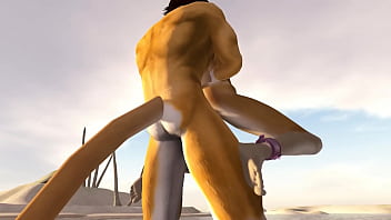 Preview 4 of Indian Actress Suman Ranganathan - On The Beach ( Furry / Yiff )