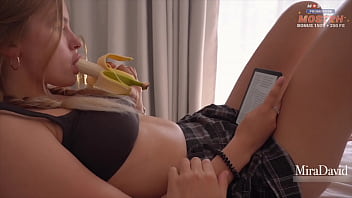 Preview 1 of Alison Tyler Solo High - Reading is So Boring! Better Grab My Dick! - Mira David