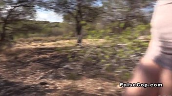 Preview 2 of Pantyhose Hilton - Blonde fucks walkie talkie from fake cop